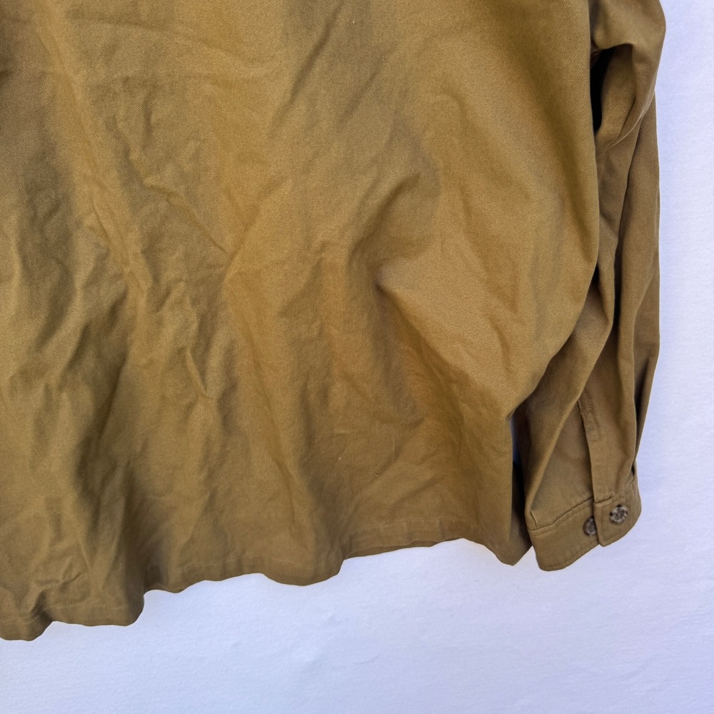 Mode of One Mens Relaxed Fit Utility Shirt Jacket Army Brown Cotton Large NEW - Picture 10 of 13